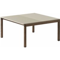 Couchtisch Couple Coffee Table 84 x 80 sand/dark oiled oak 1 glatte + 1 gewellte Platte von Muuto