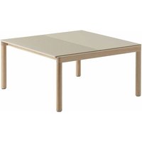 Couchtisch Couple Coffee Table 84 x 80 sand/oak 1 glatte + 1 gewellte Platte von Muuto