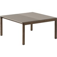 Couchtisch Couple Coffee Table 84 x 80 taupe/dark oiled oak 1 glatte + 1 gewellte Platte von Muuto