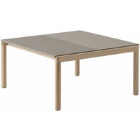 Couchtisch Couple Coffee Table 84 x 80 taupe/oak 2 glatte Platten von Muuto