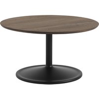 Couchtisch Soft Coffee Table round dark oiled oak/black Ø 95 cm von Muuto