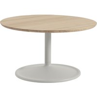 Couchtisch Soft Coffee Table round solid oak/grey Ø 75 cm von Muuto