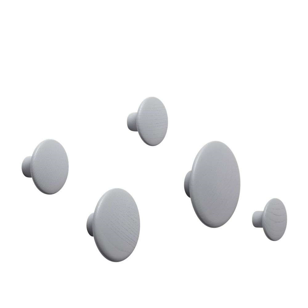 Muuto - Dots Wood Set Of 5 Grey von Muuto