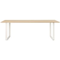 Muuto - 70/70 Esstisch, 225 x 90 cm, Eiche / weiß von Muuto