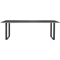 Muuto - 70/70 Esstisch, 225 x 90 cm, schwarz (Linoleum) von Muuto