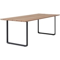 Muuto - 70/70 Gartentisch, 225 x 90 cm, Sapelli / anthrazitschwarz RAL 7021 von Muuto