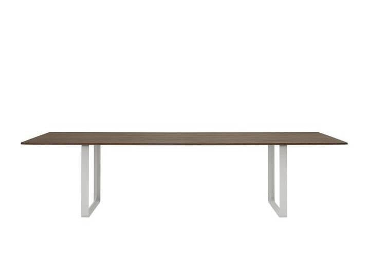 Muuto 70/70 Tisch, 295 x 108 cm, eiche massiv geräuchert / grau von Muuto