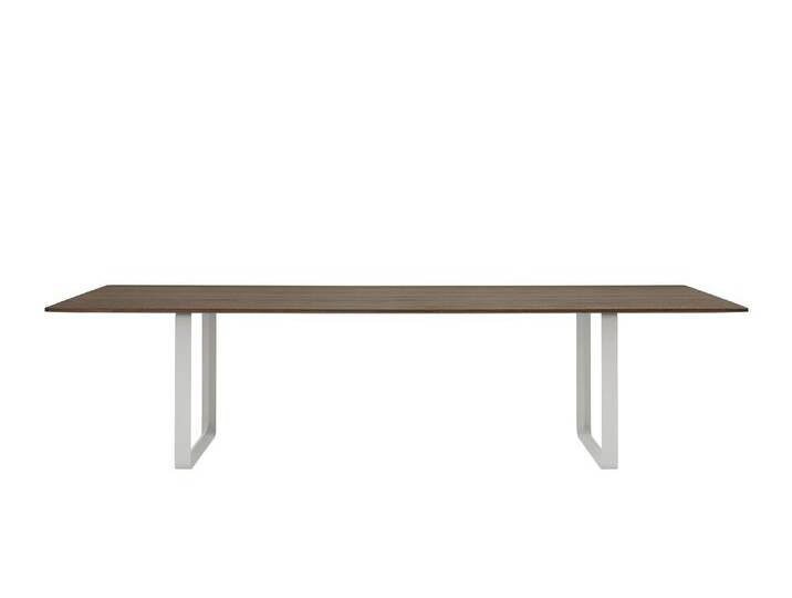 Muuto 70/70 Tisch, 295 x 108 cm, eiche massiv geräuchert / grau von Muuto
