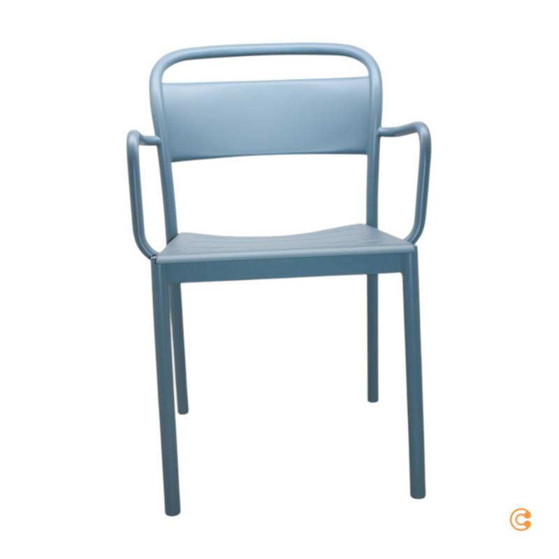 Muuto Armlehnstuhl Stuhl Outdoor Gartenstuhl Linear Steel Blau Siehe Text/Foto B-Ware von Muuto
