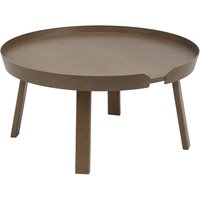 Muuto - Around Couchtisch, Ø 72 cm, dunkelbraun von Muuto