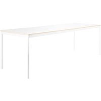 Muuto - Base Table 190 x 85 cm, weiß / Sperrholzkante von Muuto