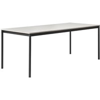 Muuto - Base Tisch rechteckig - L - schwarz/ weiß Laminate/ Plywood von Muuto