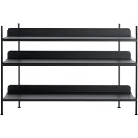 Muuto - Compile Shelving System (Config. 2), schwarz von Muuto