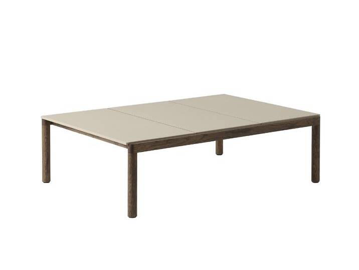 Muuto Couple Couchtisch, 84 x 120 cm, 3 plain - sand / eiche dunkel geölt von Muuto