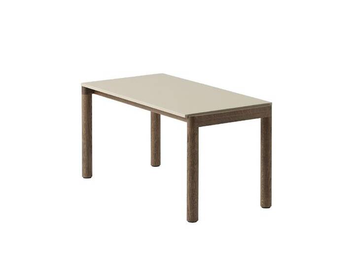 Muuto Couple Couchtisch, 84 x 40 cm, 1 plain - sand / eiche dunkel geölt von Muuto