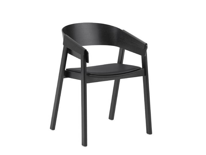 Muuto Cover Armlehnstuhl, refine leder schwarz / schwarz Muuto Cover Armlehnstuhl, refine leder schwarz / schwarz von Muuto