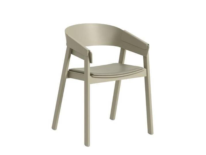 Muuto Cover Armlehnstuhl, refine leder stone / dark beige Muuto Cover Armlehnstuhl, refine leder stone / dark beige von Muuto