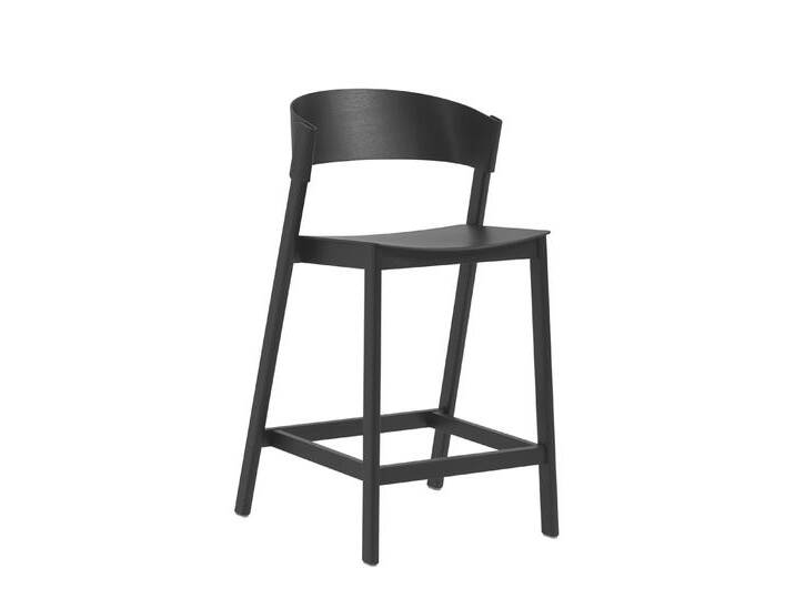 Muuto Cover Barhocker, höhe 65 cm, schwarz von Muuto