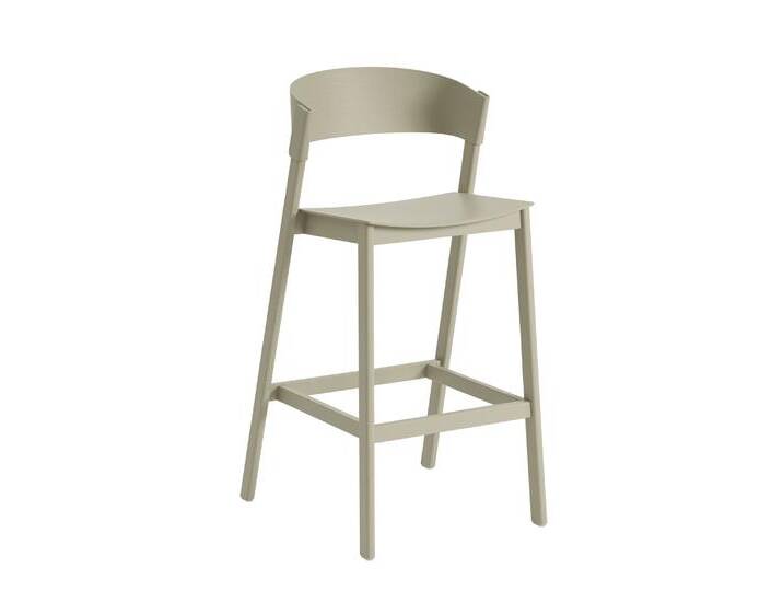 Muuto Cover Barhocker, höhe 75 cm, dark beige von Muuto