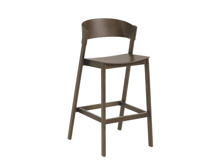 Muuto Cover Barhocker, höhe 75 cm, eiche dunkel gebeizt von Muuto