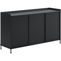 Muuto - Enfold Sideboard, 148 x 85 cm, schwarz / anthrazit von Muuto