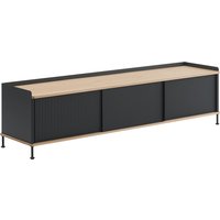 Muuto - Enfold Sideboard, 186 x 48 cm, Eiche / anthrazit von Muuto