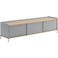 Muuto - Enfold Sideboard, 186 x 48 cm, Eiche / grau von Muuto