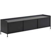 Muuto - Enfold Sideboard, 186 x 48 cm, schwarz / anthrazit von Muuto