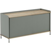 Muuto - Enfold Sideboard 125 x 62 cm, Eiche / dusty green von Muuto