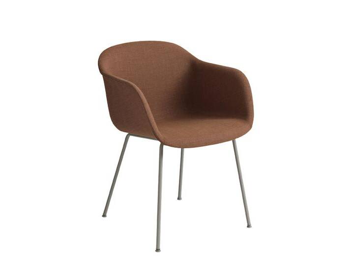 Muuto Fiber Armchair, tube base, remix 452 / grau von Muuto