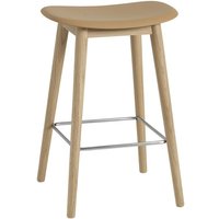 Muuto - Fiber Barhocker Holzgestell von Muuto