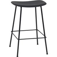 Muuto - Fiber Barhocker Tube Base H 65 cm, schwarz von Muuto