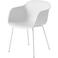 Muuto - Fiber Chair Tube Base, weiß recycled von Muuto