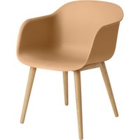 Muuto - Fiber Chair Wood Base, Eiche / ocker recycled von Muuto
