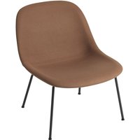 Muuto - Fiber Lounge Rohrgestell Lederpolster von Muuto