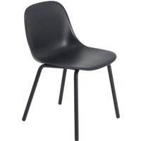 Muuto - Fiber Outdoor Stuhl, anthrazit schwarz von Muuto