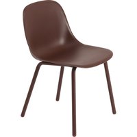 Muuto - Fiber Outdoor Stuhl, braun rot von Muuto