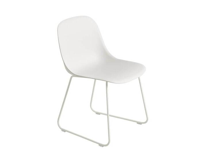 Muuto Fiber Side Chair, sled base, natural white / weiß von Muuto