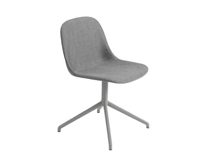 Muuto Fiber Side Chair, swivel base with return, remix 133 / grau von Muuto