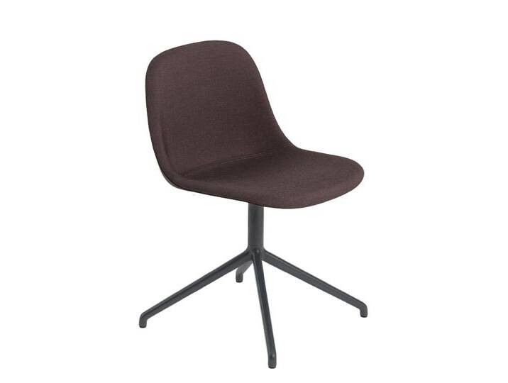 Muuto Fiber Side Chair, swivel base with return, remix 373 / schwarz von Muuto