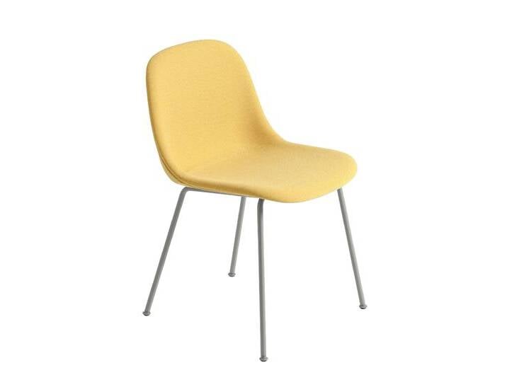Muuto Fiber Side Chair, tube base, steelcut quartet 434 / grau von Muuto