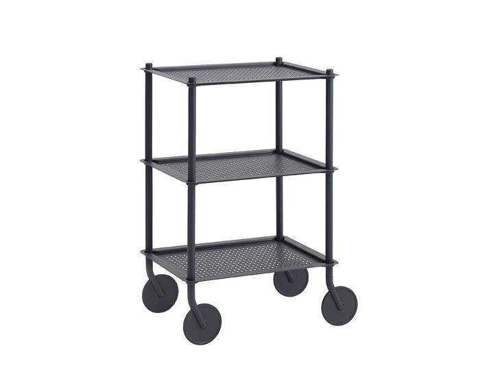 Muuto Flow Servierwagen, 3 Etagen, blaugrau von Muuto