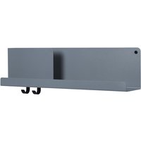 Muuto - Folded Shelves 63 x 16,5 cm, blau-grau von Muuto