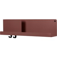 Muuto - Folded Shelves 63 x 16,5 cm, deep red von Muuto