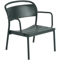 Muuto - Linear Steel Armchair, dunkelgrün RAL 6012 von Muuto