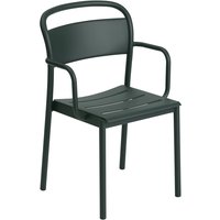 Muuto - Linear Steel Armchair, dunkelgrün von Muuto