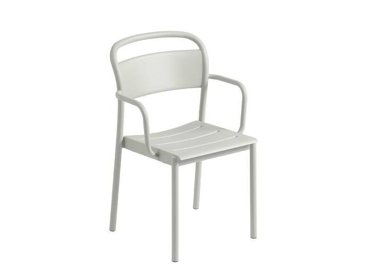 Muuto Linear Steel Armlehnstuhl, grau von Muuto