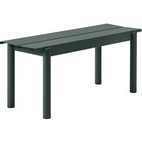 Muuto - Linear Steel Bank 110 cm, dunkelgrün von Muuto