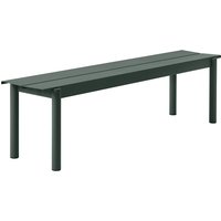 Muuto - Linear Steel Bank 170 cm, dunkelgrün von Muuto