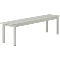 Muuto - Linear Steel Bank Outdoor, 170 cm, grau von Muuto